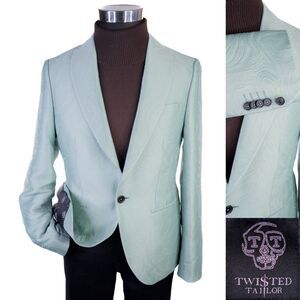 Twisted Tailor Sport Coat Blazer Size 40R One Button Shawl Lapels Jacket